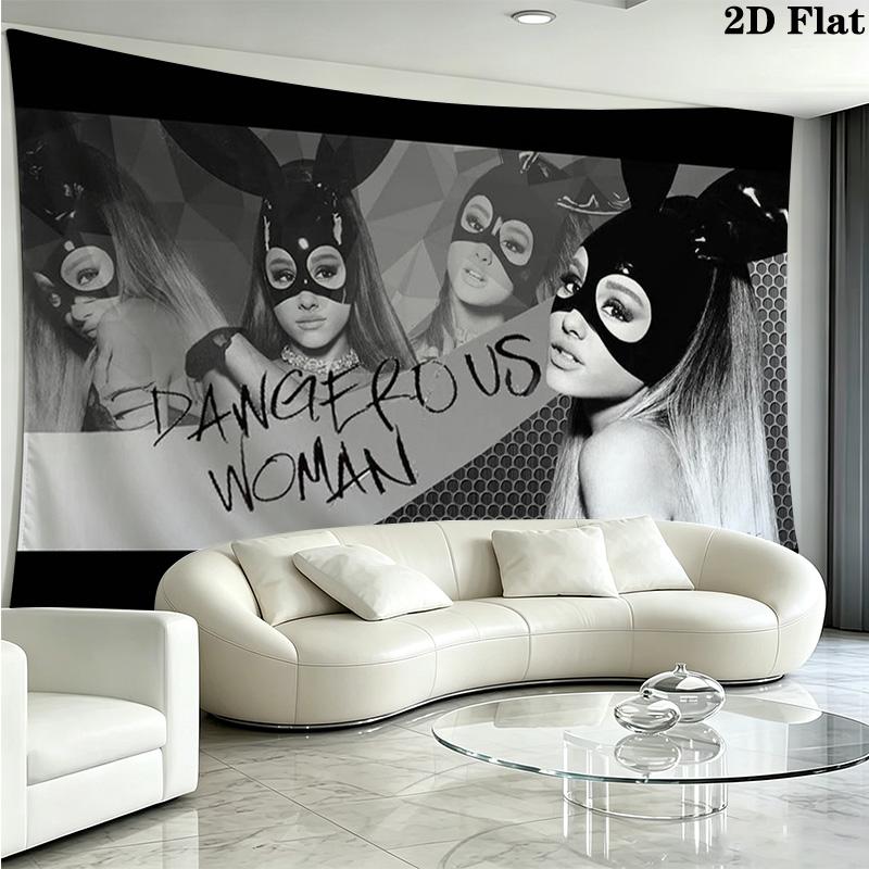 Ariana Grande Wall Tapestry Aesthetic Wall Hanging Printed Fabric Blanket Decorative Tapestries for Bedroom Living Room Home Decor