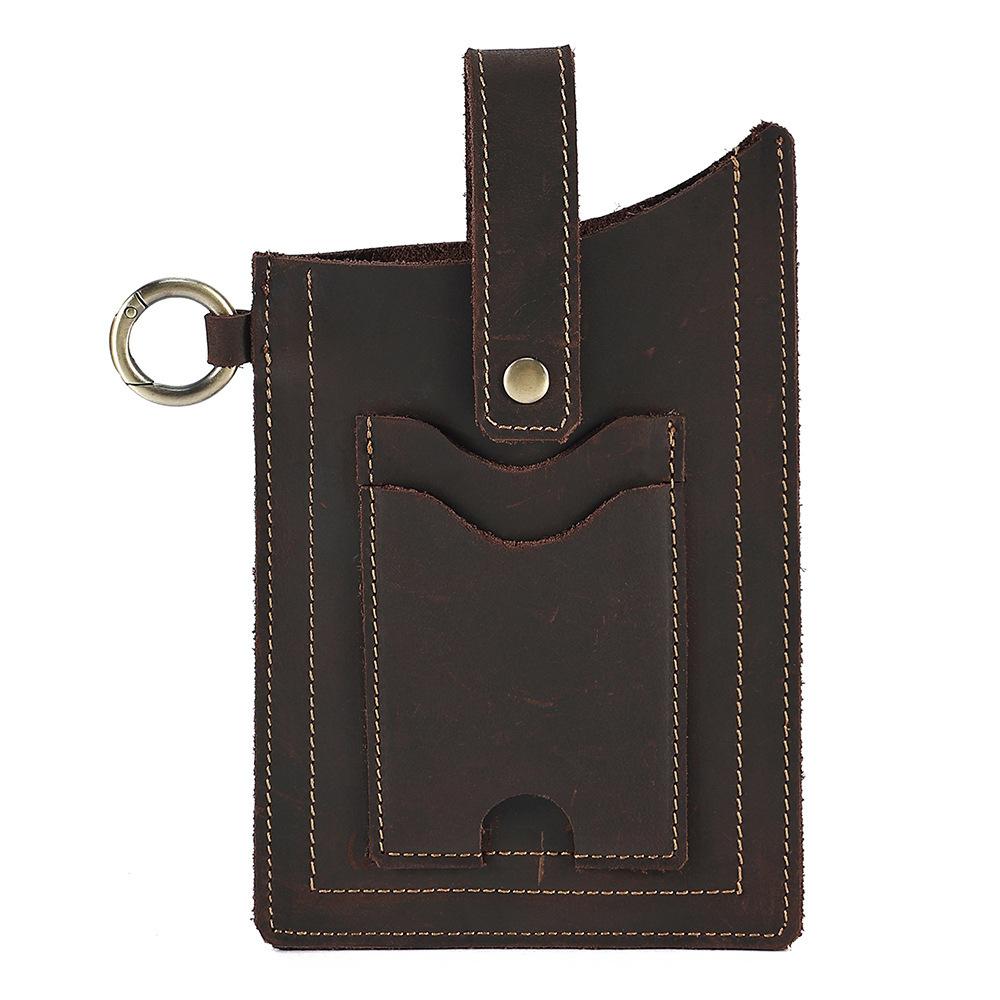 Crazy Horse Leer Telefoon Tas Sport Tactische Heuptas Vintage Echt Leer Heren Heuptas
