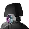 RGB Car Fan 3 Speed USB Rechargeable Seat Cooler Gradient Light W Hook Sound Activated Interior Vehicle Decor System