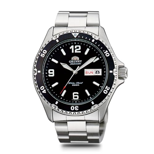 [ORIENT] Часы ORIENT Mako Automatic, механические, автоматические, для дайвинга, с гарантией отечественного производителя SAA02001B3, мужские, черные