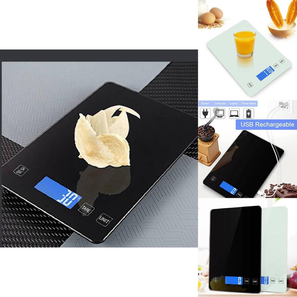 Modern Usb Glass Food Scale With High Accuracy Measurement For Home Baking And Cooking Needs