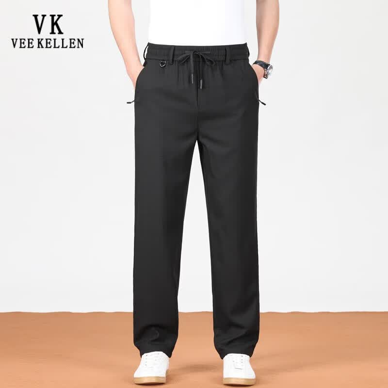 Pantalones Casuales de Pierna Recta para Hombre VEE KELLEN de Mezcla de Lyocell