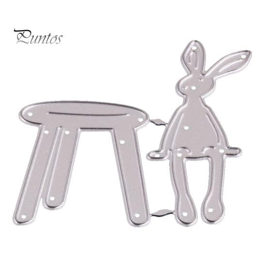 

Стул Кролик Форма Тиснение Высечки DIY Трафарет Карты Записки Плесень Декор серебряный