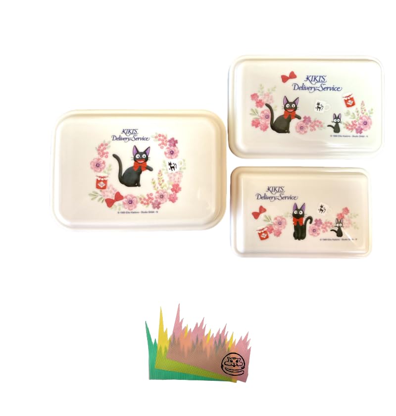 

Studio Ghibli Delivery Service French Set Lunch Sealable Soft and Made in Top Middle Bottom Antibacterial Kiki s (3-Piece Box, Containers,