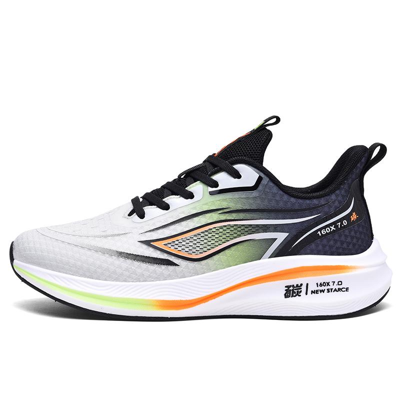 Running Shoes Men Comfortable Soft Lace-Up Sports Shoes Men Thick-Soled Lightweight Breathable Anti-Slip Mesh Casual Shoes Men