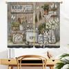 Tende Cucina Rustica Stampa Citazione Fede Speranza Amore Decorazione Finestra Legno Rustico Floreale