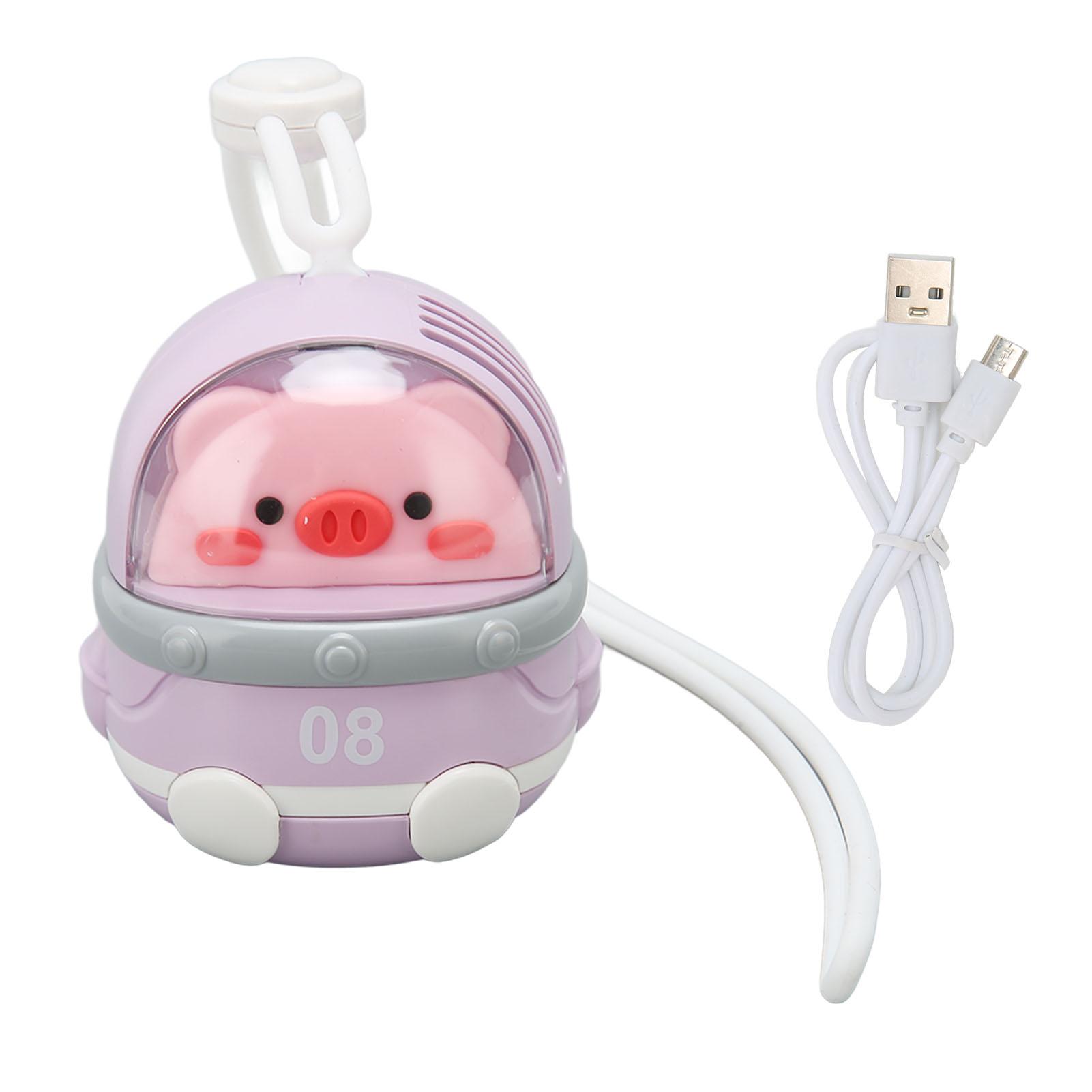 

Перезаряжаемый веер-ошейник с 3 уровнями регулировки, без лопастей, USB, портативный мини-веер для подвешивания на шею с ремешком Pig