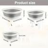 1pc Foldable Washbasin Laundry Buckets - Space-Saving Plastic Storage Containers for Dishes, Laundry, RV & Outdoor Travel