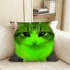 Cute Funny Rainbow Alien Cat Pillow Case Living Room Sofa Cushion Cover Suitable For Home Bedroom Room Decoration