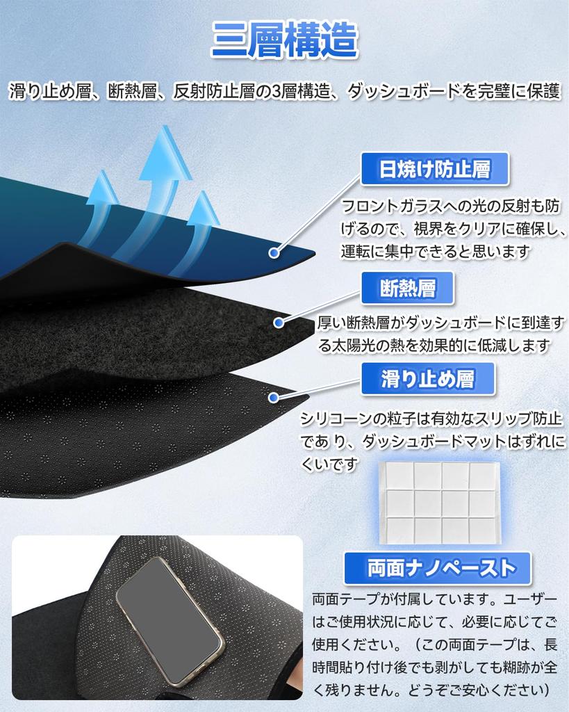 LXYZYN Dashboard Mat Compatible with Suzuki New Spacia Custom Dashboard MK94S November Custom Sun Clear Visibility Custom Dashboard Protective Mat