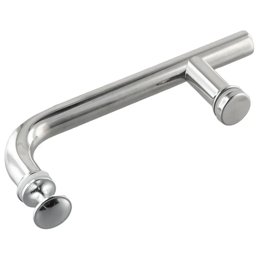 Stainless Steel Shower Handle Single Handle Bathroom Glass Door Handle Sliding Door Pull Household Hardware