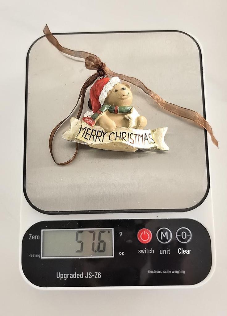 Luxury 3D Retro Resin Christmas Tree Ornaments: Old Man Bell Pendant with Gift Bag