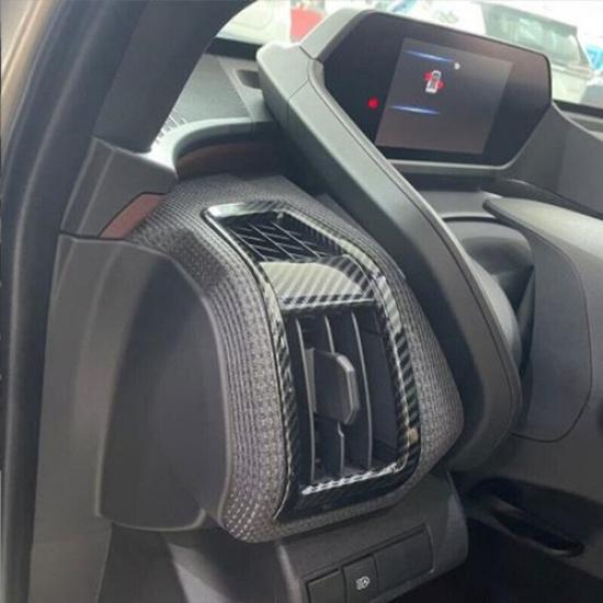For Toyota bZ4X 2023-24 Carbon Fiber Look Front Side Air Outlet Vent Cover Trim<