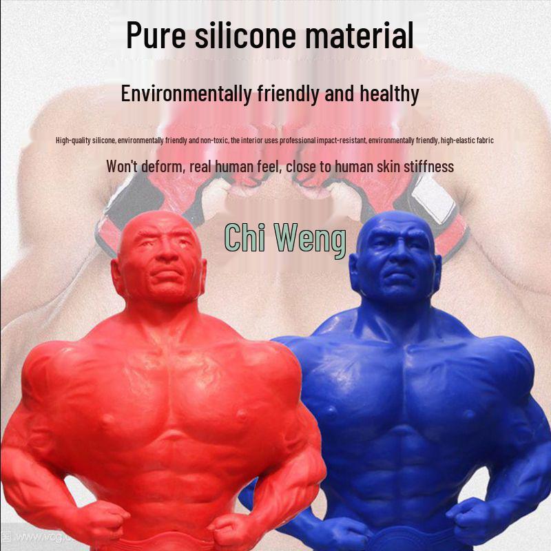 XSZ Silicone Human-Shaped Boxing Dummy: Adult Professional Freestanding Rubber Sandbag for Taekwondo and Sanda Training.
