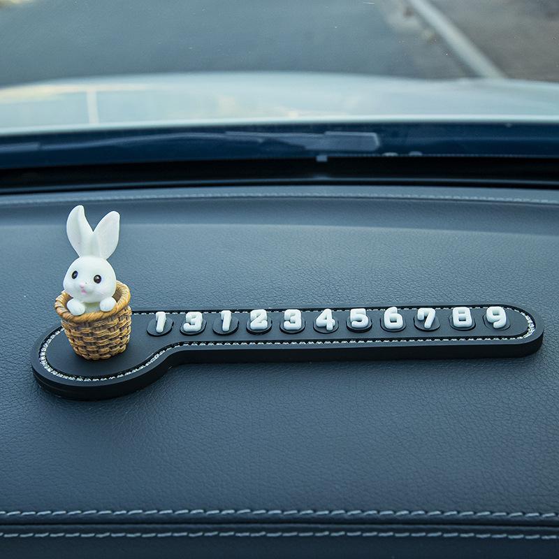 Car Temporary Parking Card Phone Number Card Plate Telephone Number Stop Luminous Parking Aid Garage Car Interior