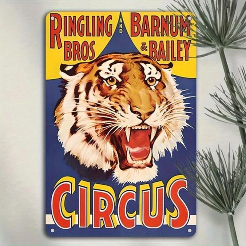 Vintage Ringling Brothers en Barnum Bailey Circus Blikken Bord Inspirerend IJzeren Wanddecoratie Ambachtelijk Effect Engelse Tekst M
