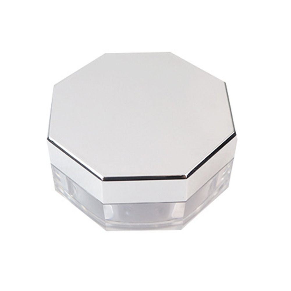 

Восьмиугольная пудреница серебристая косметическая тара портативная пудреница инструмент для макияжа