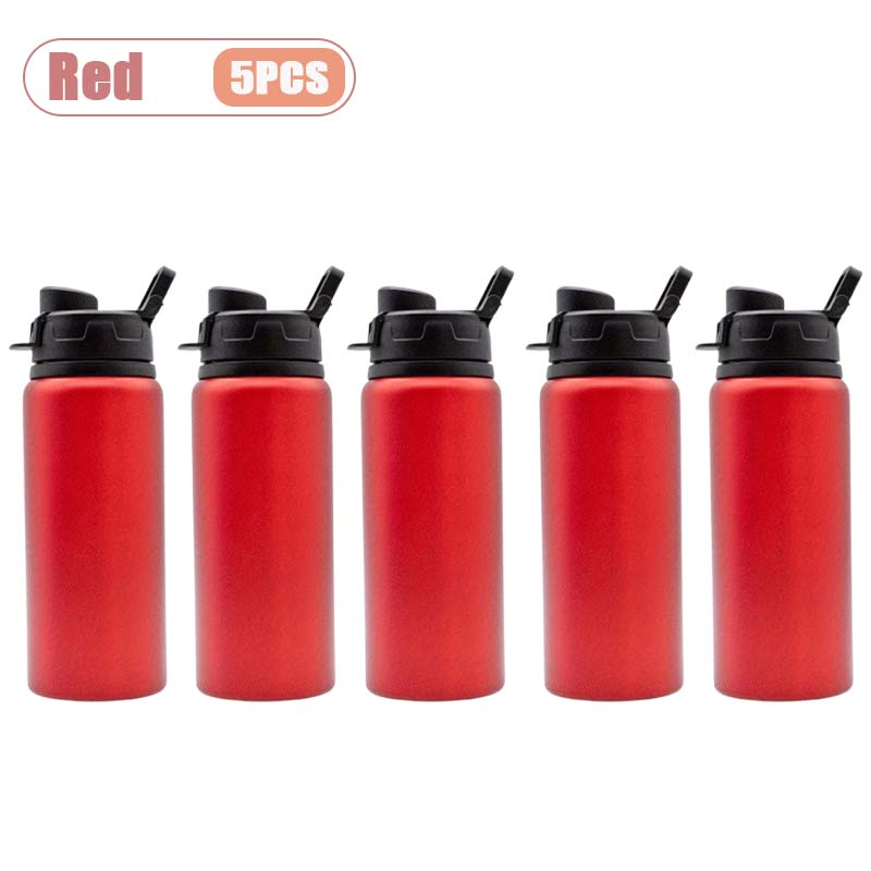 1-10PCS 600ml Aluminum Sports Water Bottle Leak Proof Lightweight Design for Cycling Hiking Gym BPA Free Canteen