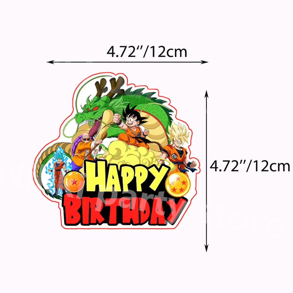 Dragon Ball Cake Decoration Goku Figure Birthday Party Supplies Cupcake Toppers Party Favors Baby Shower Toys Gifts