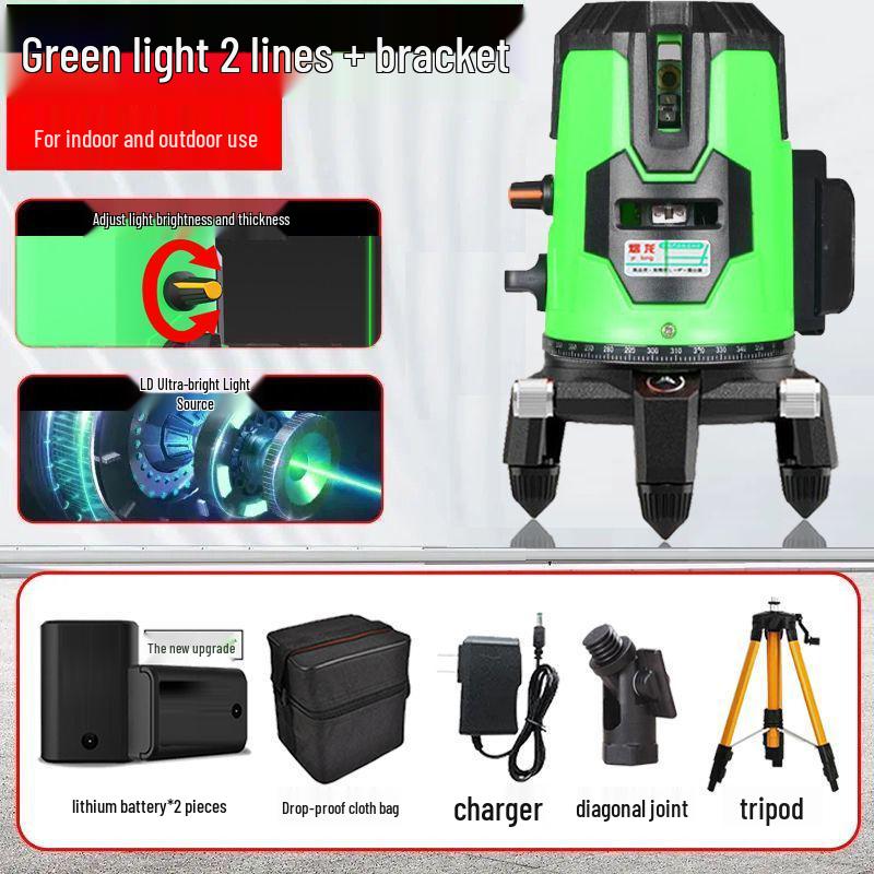 Yilong High-Precision Outdoor Laser Level with Green Light (2, 3, 5 Lines)