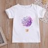 Flower Ice Cream Print New Kids Graphic T Shirts Toddler Girl Clothes White Casual Short Sleeve Tshirt Summer Polyester Fabric