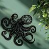 Large Metal Octopus Wall Art Victorian Gothic Laser Cut Sculpture Nautical Halloween Decor Gift