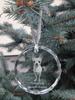 Chihuahua long-haired - crystal bauble with a photo, dog photo in crystal, personalized Christmas tree ornament by Art-Dog brand