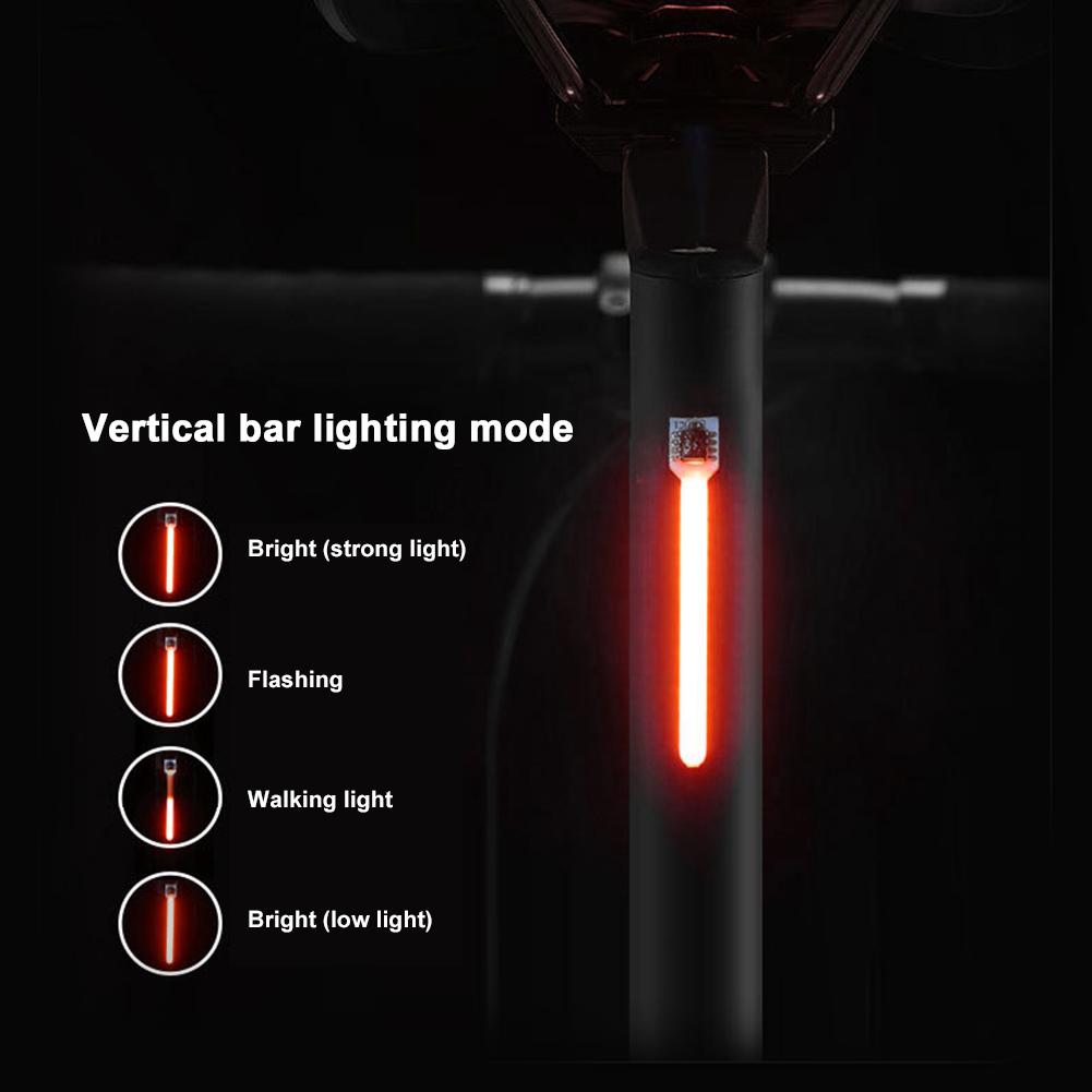 LED Safety Lights Type C Rechargeable Bicycle Tail Light Multi Light Modes Bicycle Rear Light Creative for All Bicycles