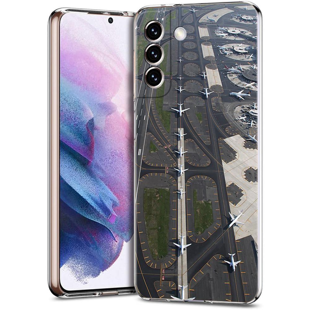 

Прозрачный чехол для телефона Samsung Galaxy S25 S24 S23 S22 S20 S21 FE Ultra S10 S10E Plus 5G Вдохновленный путешествиями Маршрут самолета S22 Plus 5G