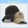 Animal Cat Embroidered Baseball Cap With Adjustable Strap For Summer Outing