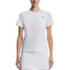 On Court Side Slit Quick-Dry Round Neck Pullover Short Sleeve Tennis Shirt Women Tops 1WG10270069
