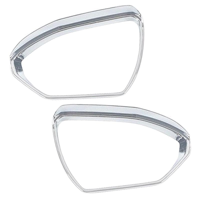 2Pcs Car Left Right Side Rearview Mirror Rain Eyebrow Cover Trim Fit For Hyundai Tucson Silver