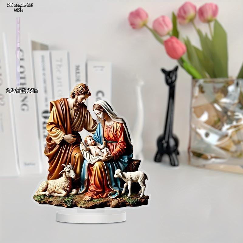 2D Flat Acrylic Decoration Welcomes The Birth of Newborns, Indoor and Outdoor Decoration - No Need for Batteries/electricity, Free Day Decoration, Sho