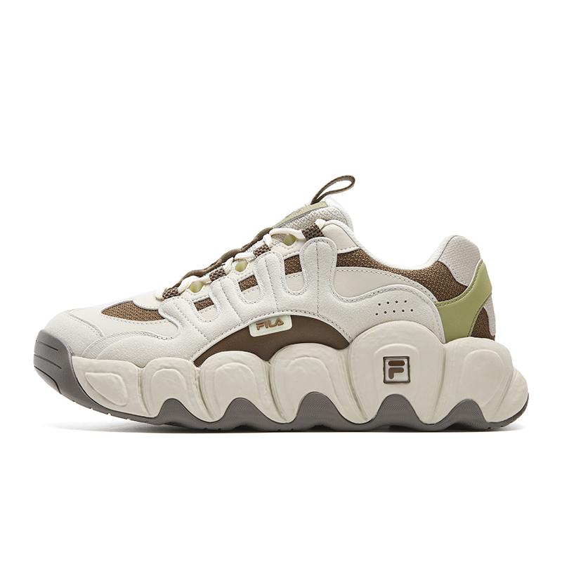 New FILA Wear resistant And Lightweight Low top Casual Shoes Men's Champagne Brown F12M531139FPO