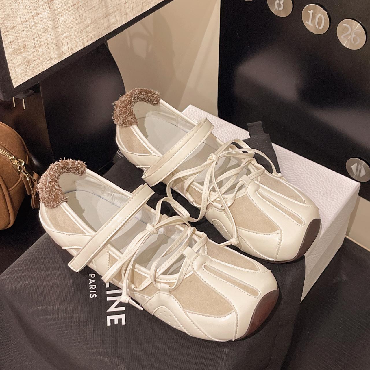 Женская повседневная обувь в стиле балеток, неглубокая, плоская, удобная, модная, для платья, новая летняя, немецкая тренировочная, одинарная обувь 35