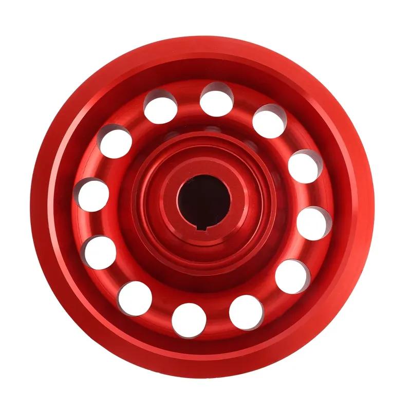 Auto da Corsa Leggera in Alluminio Puleggia Albero Motore per Honda Civic SOHC D16 1992-1995 Rosso Blu