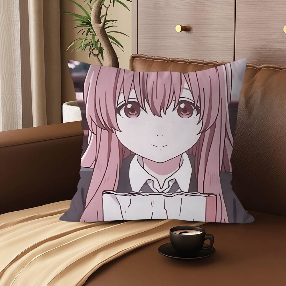 A S-Silent Voice Personalized Pillow Cover Kids Bedroom Wild Party Decor Pillowcase Kid Birthday Shower Gift