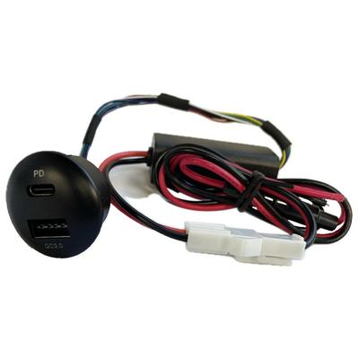 Jimny Round USB and PD Port Extension Compatible JB64W/JB74W Kit, QC3.0