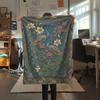 1Pc Peacock Print Flannel Blanket, High quality Comfortable for All Seasons, Home Decor, Warmth and Comfort, Perfect for Christmas Gifts W118