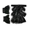 Ruffle Lace Satin Jabot and Cuffs Set Costume Accessory for Men Women Children