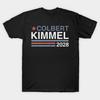 Men Black Print T-shirt Jimmy Kimmel Shirt: Colbert Kimmel 2028 Political Humor No-Cut Transfer Paper Print Cotton Tshirt