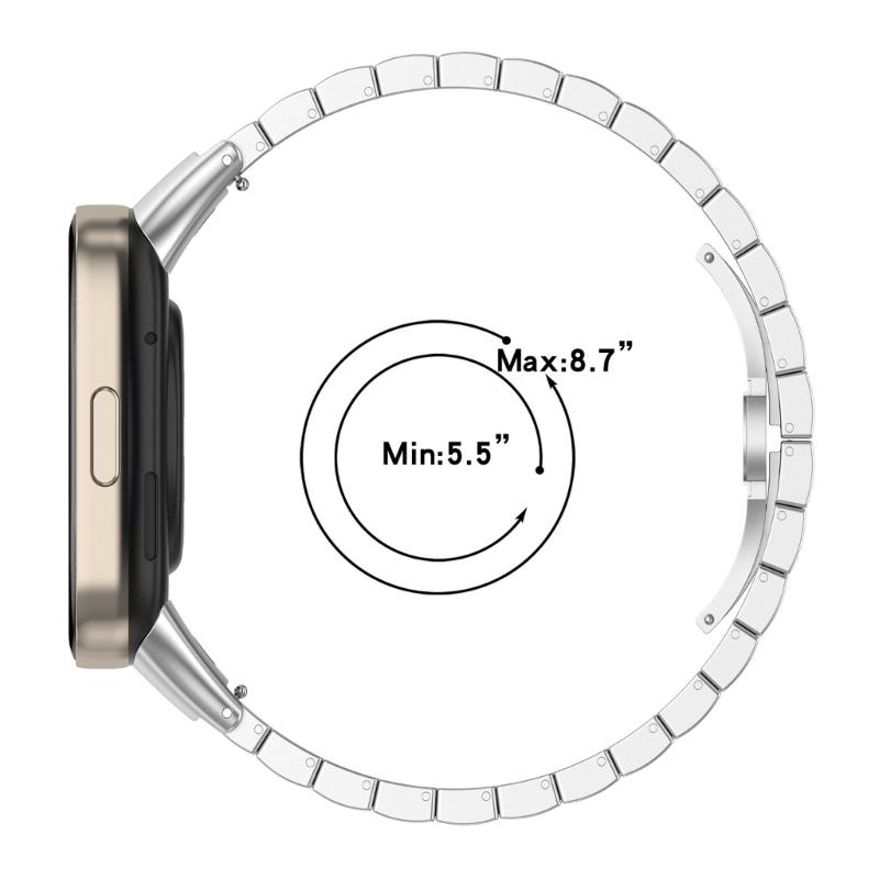 Smartwatch Replacement Strap for Redmi Watch 3 Stainless Wristband Bracelet Sweatproof Belt for Men Women Quick Release