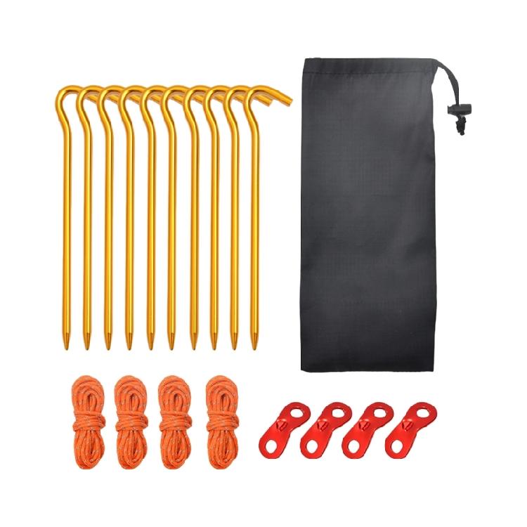 19pcs Outdoor Ground Camping Tent Stakes Anchors Pegs Windproofed Tent Stakes for Tents and Tarpaulins