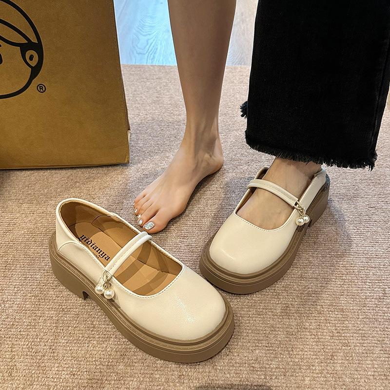 French Mary Jane Small Leather Shoes Women's 2025 New Summer with Skirt Shoes Women's Single Shoes Gentle Wind Evening Shoes