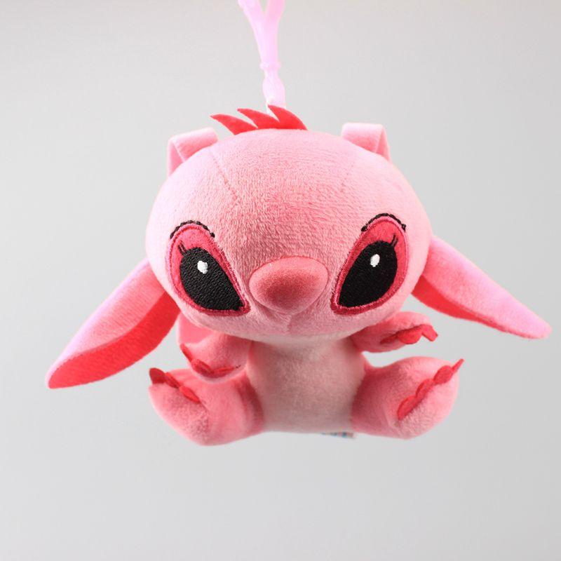 Kinds 2 Lilo And Stitch Plush Toy Hanging Key Chain Hanger Doll Pendant Mini