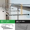 LENSKINS Balcony Clothes Dryer, Extendable, No Assembly Required, Stainless Steel Reinforced, Foldable, Indoor Clothes Dryer, Futon Dryer, Balcony Clo