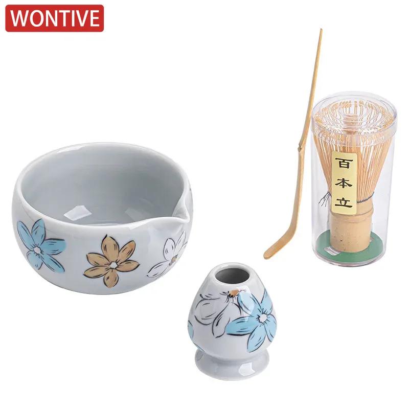 Japoński zestaw Matcha Bezpieczna bambusowa trzepaczka Łyżeczka do herbaty Zestawy do herbaty Sklep z napojami do użytku wewnątrz Parzenie herbaty Miska do herbaty Narzędzia Akcesoria do ceremonii herbacianej