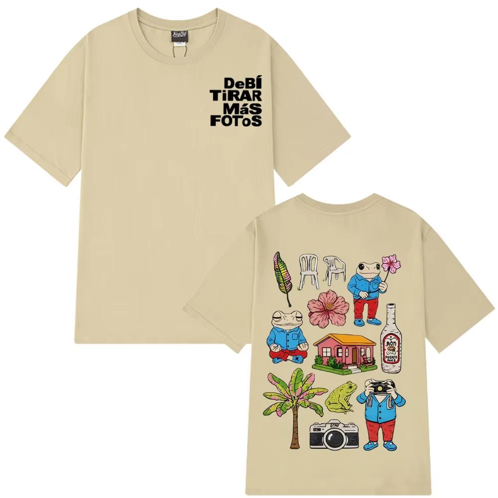Rapper Bad Bunny Tour 2026 Debi Tirar Mas Fotos DTMF Merch TShirt Unisex Fashion Clothing Summer ONeck Hip Hop Tees Streetwear