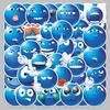 50 Small Blue Bean Emoji Sticker Sheets for Notebooks, Cars, Motorcycles, Water Cups, and Planners
