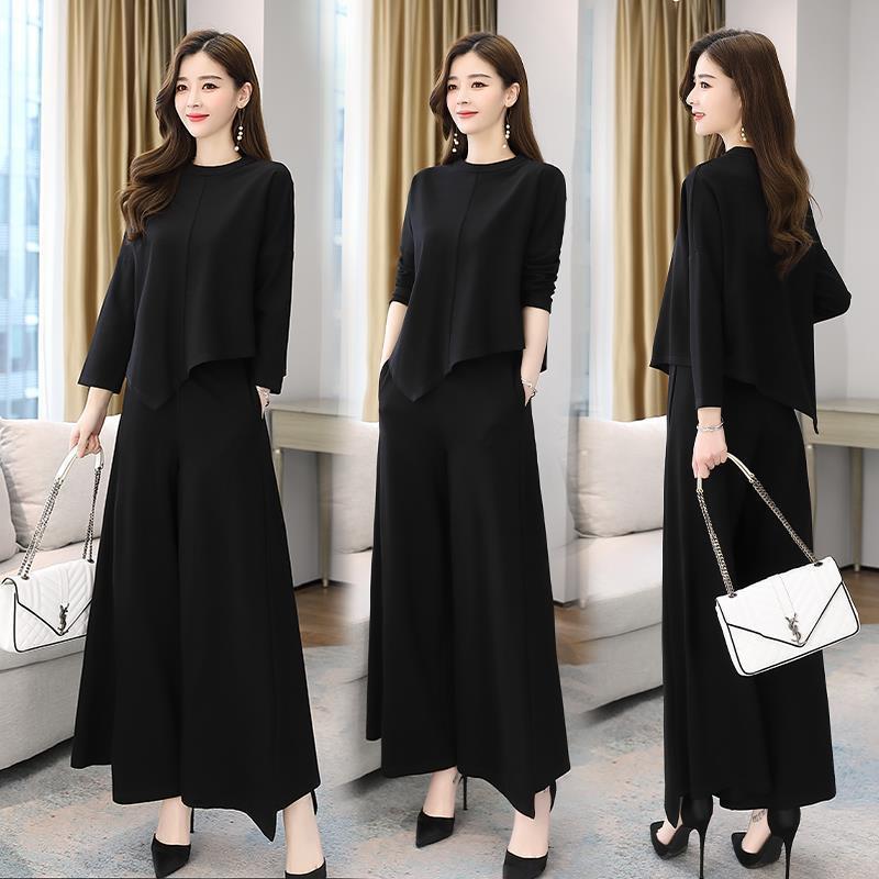 Autumn 2025 Women's Chic Slim Skirt and Pants Two-Piece Suit